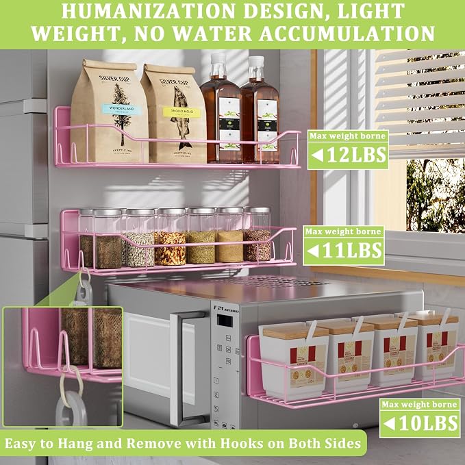Magnetic Spice Rack for Refrigerator, 7 Pack Magnetic Fridge Shelf for Kitchen - Image 4