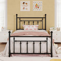 SHA CERLIN 14" Twin Size Metal Platform Bed Frame/Victorian Headboard and by SHACERLIN