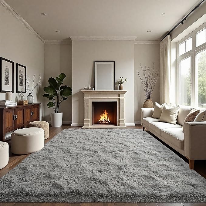 LOCHAS 8x10 Area Rugs Fluffy Living Room Carpets - Image 2