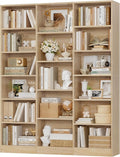 FACBOTALL Triple Wide Bookshelf, 6 Tier Large Bookshelf, Bookcase by FACBOTALL
