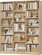 FACBOTALL Triple Wide Bookshelf, 6 Tier Large Bookshelf, Bookcase by FACBOTALL