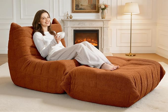 Bean Bag Pouf Ottoman, Foot Stool, Foot Rest - Image 3