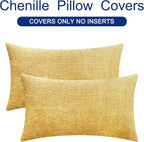 CaliTime Decorative Couch Throw Pillow Covers 26 X 16 Inches Gold | Pack of 2 - Image 6