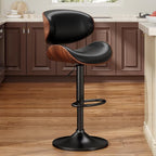 YaFiti Swivel Bar Stools for Kitchen Counter, Adjustable Bentwood Barstools by YaFiti