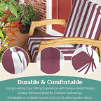 Outdoor Chair Cushions Set of 2, High Back Soft Seat Pad, Indoor Outside Use - Image 5