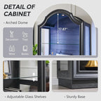 IFGET 72" Arched Glass Display Cabinet, Modern Curio Cabinet - Image 4
