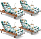 4 Pack Outdoor Chaise Lounge Chair Cushion 75.1 x 22.8 x 4.7 Inches 100% by Uthem