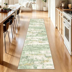 Washable Runner Rugs 3x10 Abstract Kitchen Runner Rug Non Slip Backing by Unknown