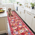 Rug for Hallways Kitchen Runner Rug 2'6"x14' | Rubber Backing; Non Slip; - Image 6