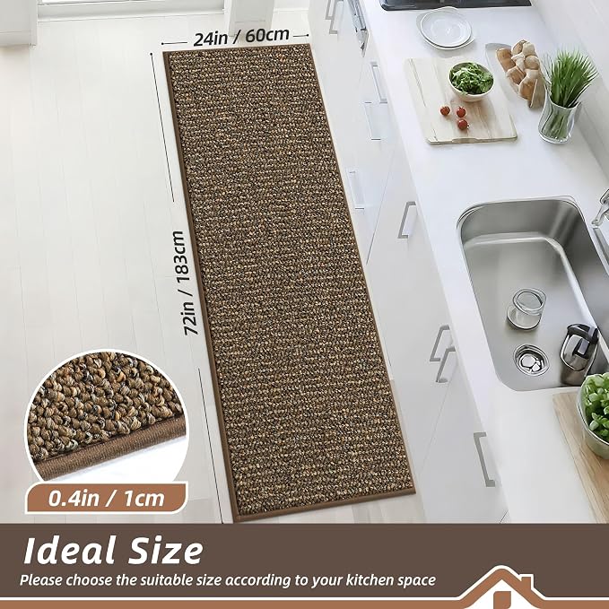 BEQHAUSE Kitchen Runner Rugs 24"x72", Kitchen Mats - Image 2