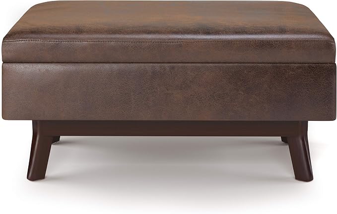 SIMPLIHOME Owen Small Rectangular Storage Ottoman - Image 5