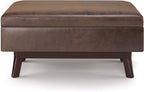 SIMPLIHOME Owen Small Rectangular Storage Ottoman - Image 5
