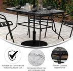 Flash Furniture Tory Rectangle Patio Table - Image 4