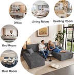 95" Cloud Sectional Couch U-Shaped Chaise - Image 7