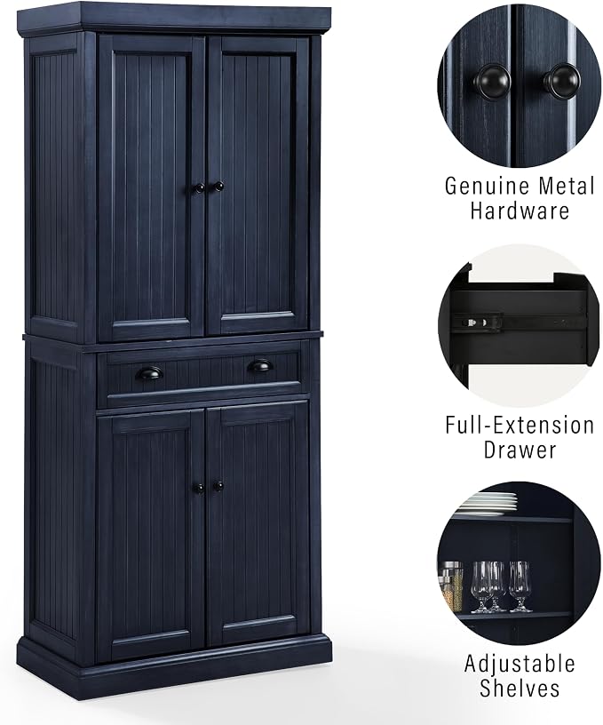 Crosley Furniture Seaside Coastal Pantry Storage Cabinet - Image 6