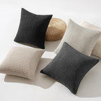 MIULEE Neutral Cream/Grey Decorative Pillow Covers 18x18 Inch Set of 4 Boho - Image 5