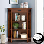 Leick Home 82263 Mission Mantel Height Corner Bookcase - Image 9