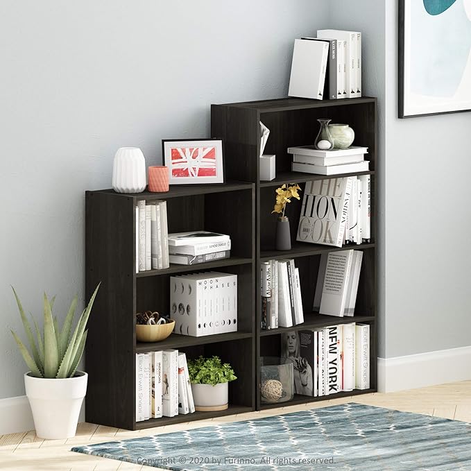 Furinno PASIR Book Shelf, 3-Tier Bookshelf, 9.7" x 23.7" x 31.5", - Image 2