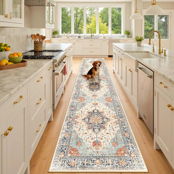 RELEANY Washable Area Rug, Runner 2'x10', Water Repellent, Pet Friendly by RELEANY