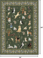 Dark Green Small Entry Rug 24x17 inch - Image 2