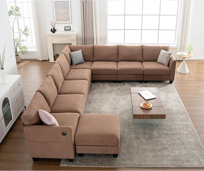 150.4" Large Sectional Couches for Living Room, 8 Seater L Shaped Modular - Image 9