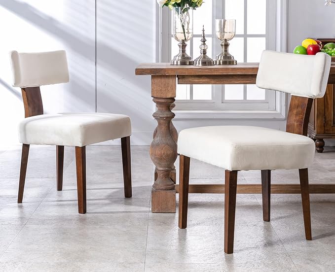 VESCASA Upholstered Farmhouse Dining Chairs by VESCASA