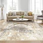 LOONGRUG Square Rug 8x8 Washable Large Neutral Modern Abstract Area Rugs | Soft - Image 5