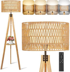 OUTON Boho Rattan Tripod Floor Lamp by OUTON