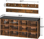 HOOBRO Shoe Storage Bench with Cushion, 39.4" L Entryway Bench with 12 Cubbies - Image 3