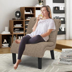 Accent Chairs Set of 2 Modern Armless Living Room Bedroom Side Chairs Button - Image 8