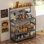 SUPERJARE Bakers Rack with Power Outlets, Microwave Stand, 39.4 X 14.3 Inch - Image 4