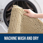 OLANLY Dog Door Mat for Muddy Paws 59x20, Super Absorbent Chenille Mud Mat | - Image 5