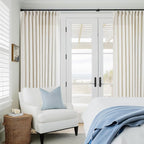 102 Inch Long Linen Curtains Extra Wide 70 Inch Width Natural | Pinch Pleated - Image 8