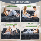 131'' Modular Sectional Cloud Sofa, U-Shaped Boneless Couches - Image 4