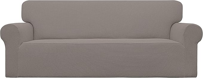 Easy-Going Stretch Oversized Sofa Couch Slipcover Washable Taupe | 1-Piece by Easy-Going