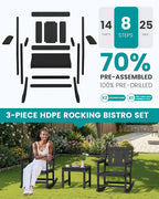 SERWALL Outdoor Rocking Chairs Set of 2 - Image 6