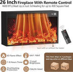 JUMMICO Fireplace TV Stand for 65+ Inch TV - Image 5