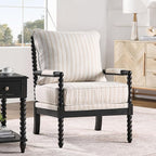 DUHOME Linen Fabric Spindle Accent Chair by DuhomeElegantLifestyle