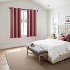 MIULEE Blackout Curtains for Bedroom 2 Panels 40 x 63 Inch Long Dusty Rose | - Image 6