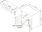 Manhattan Comfort Fortress Storage Units, Charcoal Gray - Image 3