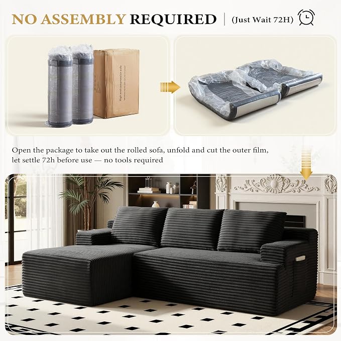96" Sectional Couches for Living Room Cloud Couch Sofa - Image 5