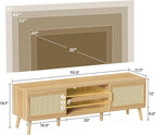 SUPERJARE Boho TV Stand for 65 Inch TV, Entertainment Center - Image 7