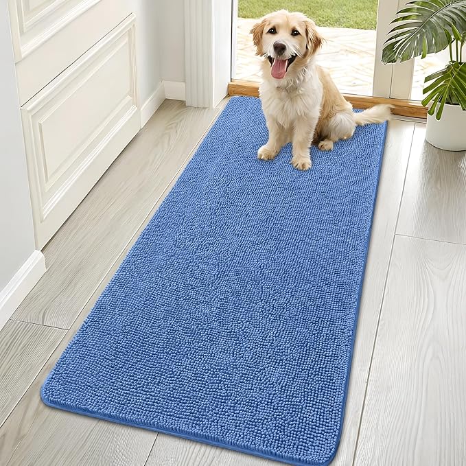 OLANLY Dog Door Mat for Muddy Paws 70x35, Super Absorbent Chenille Mud Mat | by OLANLY
