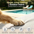 Outdoor Chaise Lounge Chair Cushion, Waterproof Non-Slip Patio Chaise Lounge - Image 9