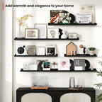 Fun Memories Picture Ledge Shelves Set of 4, 36 Inch Rustic Wall Mounted - Image 7