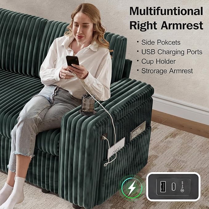 Vipbear 111" Modular Sectional Sleeper Sofa - Image 9