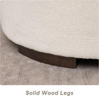 29.5 Inch Round Storage Ottoman Coffee Table, Modern Circle Coffee Table - Image 7