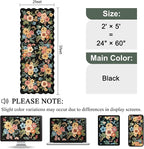 DUKINO 2x5 Washable Runner Rug, Floral Non Slip Rug - Image 2