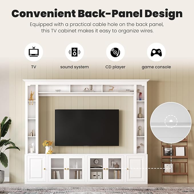 Merax Minimalist Entertainment Center Set - Image 3