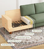 87in Corduroy Couch, Kidirect Sofa No Tool Assembly, Comfy Couches - Image 9